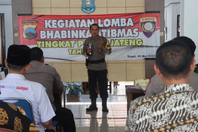 
 Aipda Agus Bekti Satrio,SH mewakili Polres Tegal Kota dalam Lomba Bhabinkamtibmas Inovatif tingkat Polda Jawa Tengah, Jumat 12 Mei 2023. (Dok. Polda Jateng).