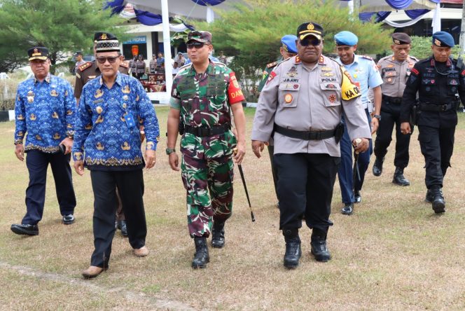 
 Delapan Penekanan Kapolres Tulang Bawang saat Pimpin Apel Serpas Pengamanan Pilkakam Serentak Tahun 2023