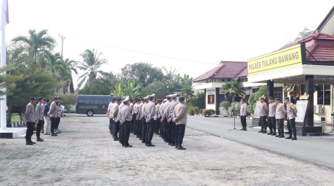 
 Polres Tulang Bawang Kerahkan 87 Personel Amankan Kampanye Pemilu 2024