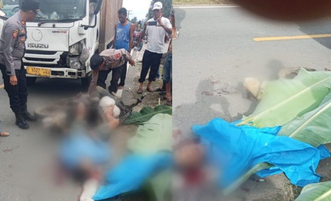 
 Kolase foto korban kecelakaan meninggal di Jalan Raya Lintas Barat, Pekon Pardawaras Kecamatan Semaka Kabupaten Tanggamus, Selasa 9 Januari 2024. Foto : Dok. Viral.