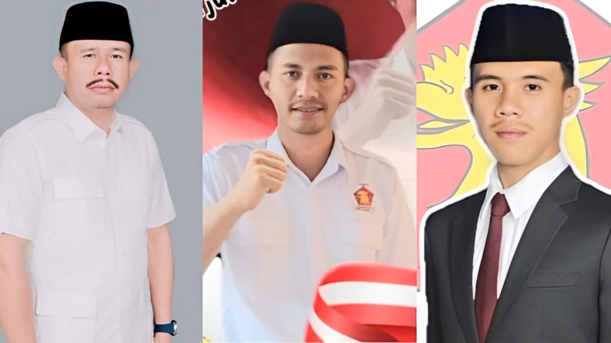Kolase foto Zudarwansyah, Muhammad Naufal dan Alif Chandra, satu keluarga meraih suara tinggi Pemilu 2024, Caleg DPRD Tanggamus. Foto : Dok. Data Pemilu 2024.