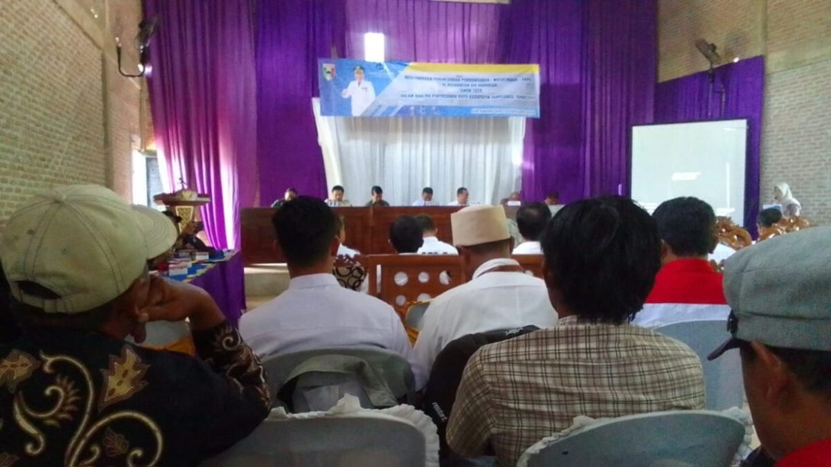 Pembukaan Musrenbang RKPD 2025 Kecamatan Air Naningan di Aula Gedung Pekon Batutegi pada Kamis, 1 Februari 2024. Foto : Diki/Media Prioritastv.com.