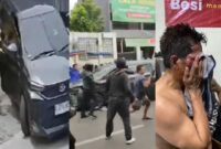 Kolase foto saat pelaku keluar perumahan, saat pengejaran dan saat diamankan di salah satu toko dekat lampu merah Jalan Raden Saleh, Empang, Bogor, Sabtu 3 Februari 2024. Foto : Tangkapan Layar Video/Dede Rusdi/Media Prioritastv.com.