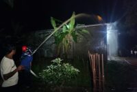 Gudang Terbakar di Gisting Tanggamus, Sabtu, tanggal 03 Februari 2024, sekitar pukul 22.30 WIB. Foto : Dok. Polres Tanggamus.