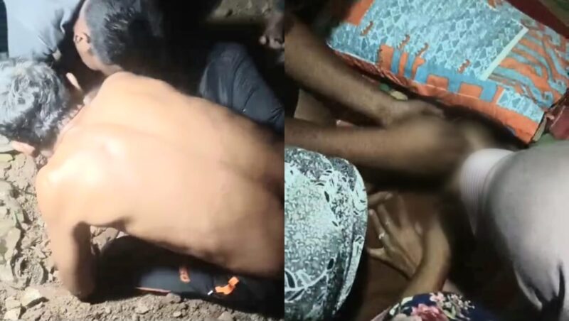 Kolase foto saat korban Kahfi dievakuasi dari dalam gorong-gorong dan saat dinyatakan meninggal dunia di rumah neneknya, Minggu 4 Februari 2024. Foto : Tangkapan Layar Video/Davit/Media Prioritastv.com.