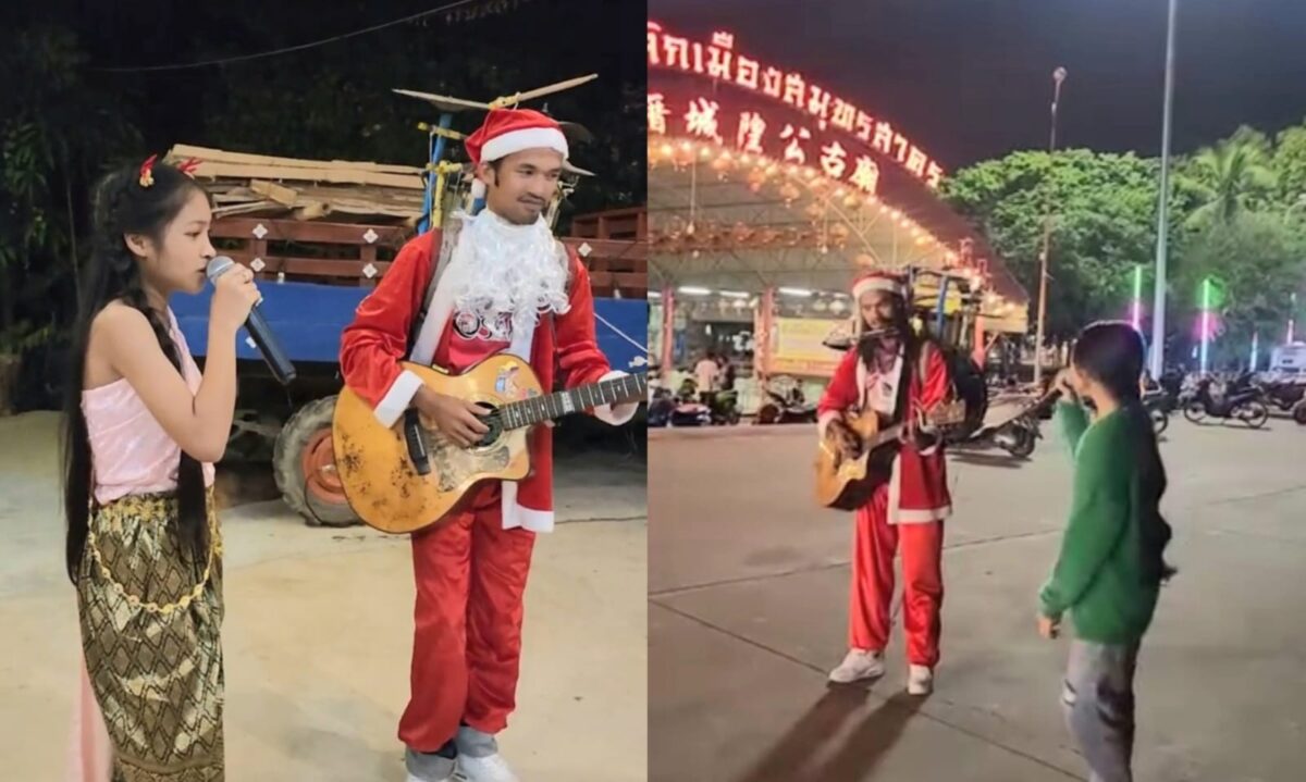 Kolase foto saat Sompong dan Nong Gitar membawakan lagu Ojo Dibandingke di media sosialnya, Jumat 9 Februari 2024. Foto : Tangkapan Layar.