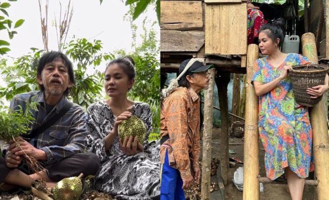 
 Kolase foto kesederhaan Epy Kusnandar bersama istri di kampung halaman Karina Ranau. Foto. Dok. Tangkapan Layar IG Epy Kusnandar.