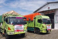 Truk fuso angkutan logistik KPU Pringsewu belum dibayar. Dok. Davit/Media Prioritastv.com.