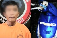 Kolase foto tersangka dan barang bukti diamankan pihak kepolisian. Foto : Dok. Polres Lampung Tengah.