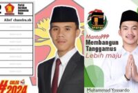Kolase Foto Caleg Alief Chandra Partai Gerindra dan Caleg Muhammad Yossardo, Partai Persatuan Pembangunan. Foto : Dok. Foto Caleg DPRD Tanggamus Dapil 3.