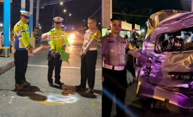 
 Kolase foto saat Kasat Lantas Polres Lampung Selatan, AKP R Manggala Agungsri Mahardjo saat melakukan olah TKP, Minggu 25 Februari 2024, malam. Foto : Dok. Istimewa.