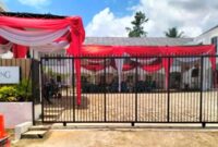 Gerbang Hotel Royal Gisting saat Pelaksanaan Pleno Suara Kabupaten Tanggamus, Selasa 27 Februari 2024.