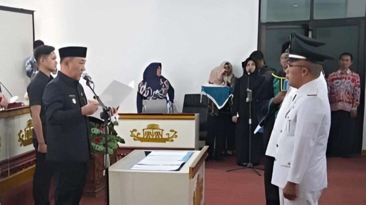 Pelantikan Iwan Setiawan sebagai Pj Kakon Sinar Jawa di Rupatama Pemkab Tanggamus, Jumat 8 Maret 2024. Foto : Herdi/Media Prioritastv.com.