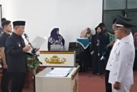 Pelantikan Iwan Setiawan sebagai Pj Kakon Sinar Jawa di Rupatama Pemkab Tanggamus, Jumat 8 Maret 2024. Foto : Herdi/Media Prioritastv.com.