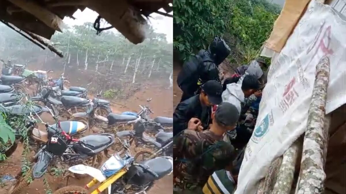 Para pencarian mandiri terhadap Leni (42) warga yang dilaporkan hilang saat berteduh di gubung kebun, Sabtu 9 Maret 2024. Foto : Tangkapan Layar Video.