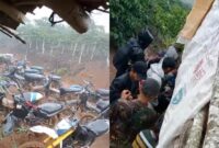Para pencarian mandiri terhadap Leni (42) warga yang dilaporkan hilang saat berteduh di gubung kebun, Sabtu 9 Maret 2024. Foto : Tangkapan Layar Video.