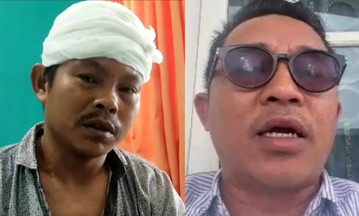 Kolase foto korban serangan harimau di Suoh, Lampung Barat dan Parosil Mabsus saat melakukan video call kepada Samanan, Selasa 12 Maret 2024. Foto : Kamto Winendra/Media Prioritastv.com.