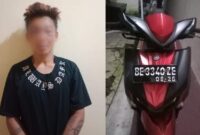 Kolase foto tersangka DPS dan barang bukti yang ditahan di Polsek Talang Padang, Jumat 15 Maret 2024. Foto : Dok. Polres Tangamus