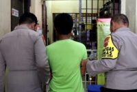 Tersangka YD saat Dijebloskan ke Sel Tahanan Polres Tanggamus, Selasa 19 Maret 2024. Foto : Herdi/Media Prioritastv.com.