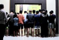 Para Remaja yang diamankan atas indikasi perang sarung di Kota Agung, Tanggamus, Selasa 19 Maret 2024, malam. Foto : Polres Tanggamus.