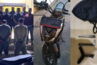 Kolase foto kedua tersangka usai ditangkap dan barang bukti yang diamankan tim gabungan, Kamis 21 Maret 2024. Foto : Polres Tanggamus.