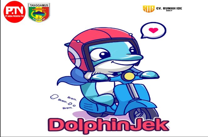 
 Logo DolphinJek, Aplikasi Ojol Lokal Kabupaten Tanggamus. Foto : Media Prioritastv.com.