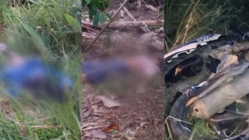 Kolase foto kedua korban dan sepeda motor Honda Revo yang ditumpangi keduanya, Minggu 24 Maret 2024. Foto : Tangkapan Layar Video.