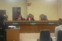JPU Kejari Tanggamus saat Menuntut terdakwa SM pada sidang di Pengadilan Negeri Kotaagung, Tanggamus, Selasa, 26 Maret 2024. Foto : Dok. Kejari Tanggamus.