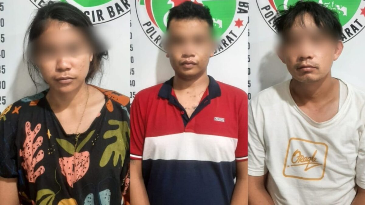 Kolase foto Pasutri dan rekannya, tersangka kejahatan Narkoba di Pesisir Barat, Rabu 27 Maret 2024. Foto : Polres Pesisir Barat.