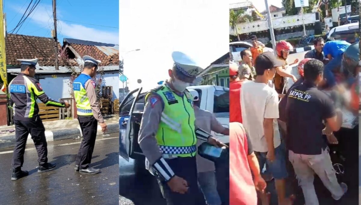 Kolase foto saat polisi melakukan olah TKP dan saat Evakuasi korban ke RSUDBM Kota Agung, Jumat 29 Maret 2024. Foto : Tangkapan Layar Video/Herdi/Media Prioritastv.com.
