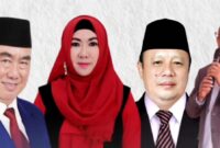 Kandidat Empat foto tokoh Bakal Calon Bupati Tanggamus yang beredar di media sosial dan WhatsApp group, Senin 4 Maret 2024. Foto : Rumah Demokrasi.