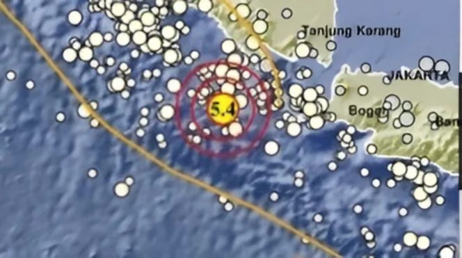 
 Dinihari Tadi, Tanggamus Lampung Diguncang Gempa 5,4 Magnitudo