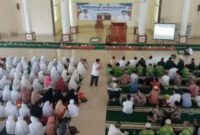 Manasik Haji Kemenag Tanggamus di Masjid Islamic Center, Kota Agung, Selasa 23 April 2024. Foto : Herdi/Media Prioritastv.com.