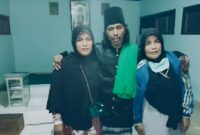 Foto Iroh (Kanan) bersama sang adik Muslimah dan Ahmad selaku adik iparnya yang dikirim ke kantor berita Media Prioritastv.com, Rabu 24 April 2024.