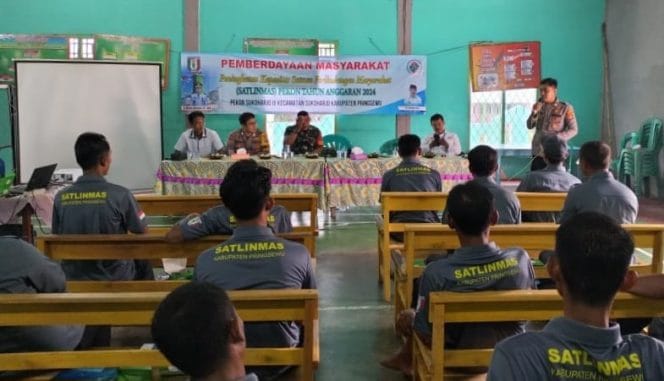 Pemberdayaan Sat Linmas Pekon Sukoharjo III Kecamatan Sukoharjo Pringsewu, Kamis 7 Maret 2024. Foto : Samuel/Media Prioritastv.com.