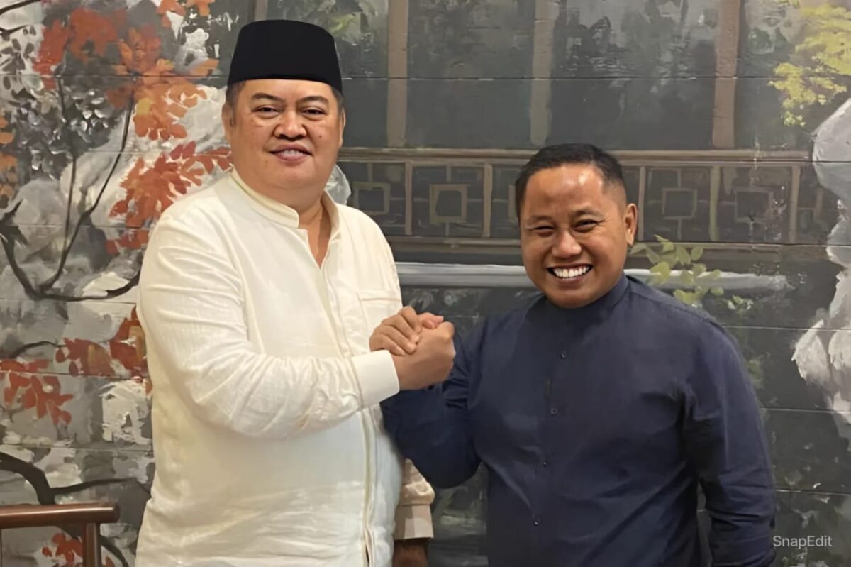 Bakal Calon Bupati Tangerang, Banten. Hi. Zulkarnain, S.E., dan Hi. Sunarji, S.Pd. alias Narji Cagur dalam Pertemuan Mereka, Jumat 3 Mei 2024. Foto : Subhan/Media Prioritastv.com.