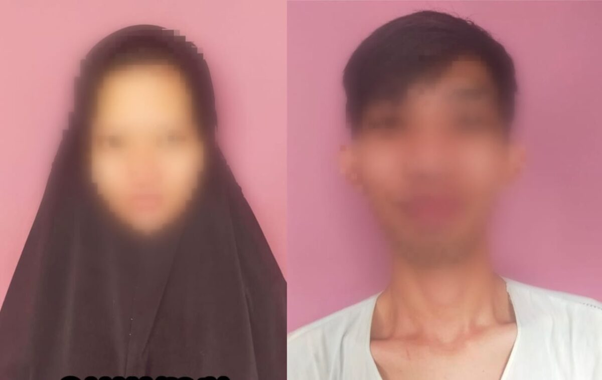 Kedua Pelaku Pembuangan Bayi saat Diamankan di Polres Tanggamus, Foto : Humas Polres Tanggamus