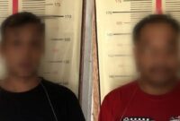 Kedua Penjual obat Hexymer saat Diamankan di Polres Tanggamus. Foto : Polres Tanggamus