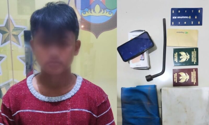 Kolase Foto Tersangka dan Barang Bukti Yang Berhasil di Tangkap Polisi, Jumat 18 Mei 2024. Foto : Humas Polres Tanggamus.