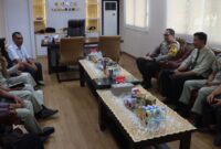 Kapolres AKBP Rinaldo Aser saat Audiensi Bersama KBPPP Kabupaten Tanggamus Diruang Kerjanya.  Foto : Humas Polres Tanggamus. 