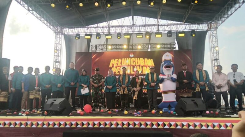 Peluncuran Pemilihan Bupati dan Wakil Bupati oleh KPU Tanggamus, Senin 27 Mei 2024. Foto : Herdi/Media Prioritastv.com.