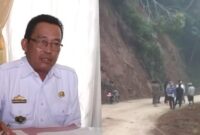 Kolase Foto Kalak BPBD Tanggamus dan Jalan Ulu Belu Yang Telah Terbuka, Kamis 30 Mei 2024. Foto : Herdi/Media Prioritastv.com.