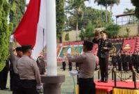 Polres Tanggamus saat Gelar Upacara Peringatan Hari Lahir Pancasila 2024 yang Bertempat di Halaman Mapolres Tanggamus. Foto: Humas Polres Tanggamus 