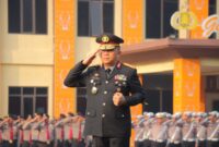 Kapolda Lampung Irjen Pol Helmy Santika S.H.,S.I.k,M.Si., saat Menjadi Inspektur Upacara Peringatan Hari Lahir Pancasila. Foto : Bidhumas Polda Lampung.