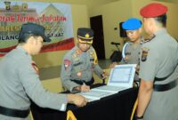 Prosesi Sertijab Kasat Narkoba Polres Tulang Bawang Barat, Rabu 6 Juni 2024.