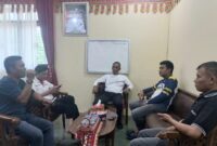 Wawancara dengan mantan Plt Kepala Bapenda Lampung Barat Wasisno Sembiring di kantornya, Jumat (31/5/2024).