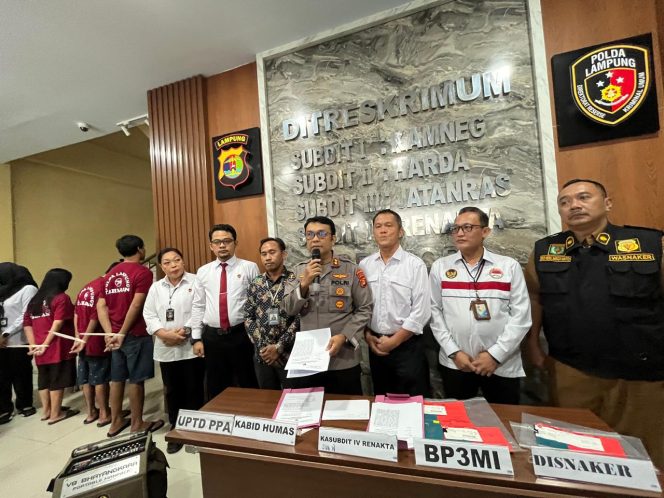 
 Polda Lampung Ungkap Kasus TPPO Berkedok Pekerja Imigrasi Indonesia Ilegal