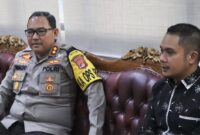 Kapolres Tanggamus AKBP Rinaldo Aser, SH. SIK. MSi mengadakan audiensi dengan Badan Pengawas Pemilu (Bawaslu) Kabupaten Tanggamus. Foto : Humas Polres Tanggamus. 