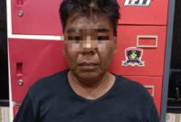 M Solehan Terduga Bandar Sabu-Sabu saat Diamankan di Mapolda Lampung. Dok. Bidhumas Polda Lampung.
