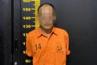 Tersangka JA, pelaku utama begal di Punduh Pedada, Pesawaran pada 3 tahun lalu yang berhasil ditangkap Polisi pada Kamis, 4 Juli 2024. Foto : Polres Pesawaran.